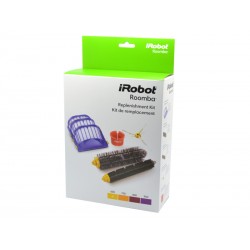 Zestaw: 3 filtry AeroVac iRobot, wirująca szczotka boczna, narzędzie czyszczące, szczotka główna i gumowa