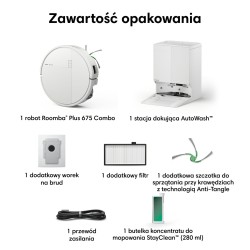 Roomba Plus 675 Combo + stacja AutoWash | Biały