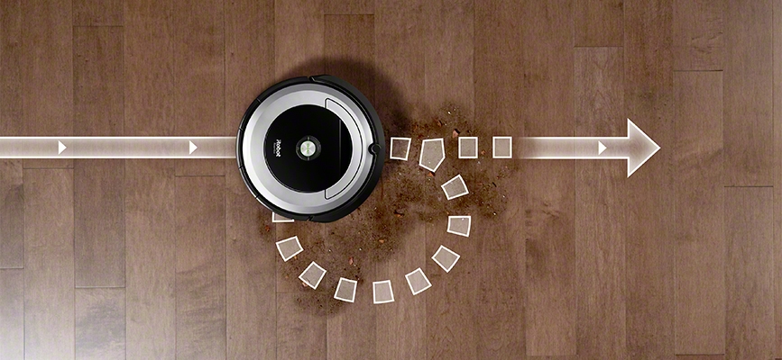 iRobot Roomba serii 600 używa systemu wykrywania większych zabrudzeń Dirt Detect