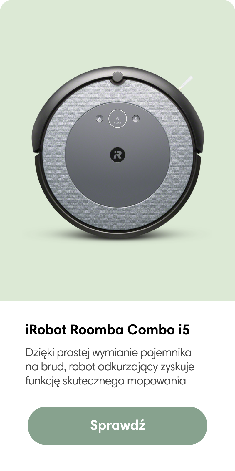 Skuteczny robot odkurzająco-mopujący 2 w 1 iRobot Roomba Combo i5