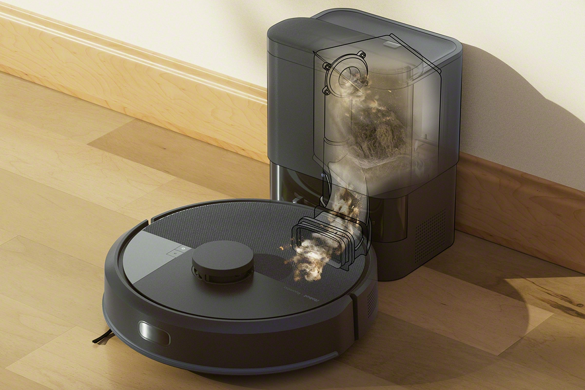 Przekrój Roomba 105 Combo ze stacją AutoEmpty