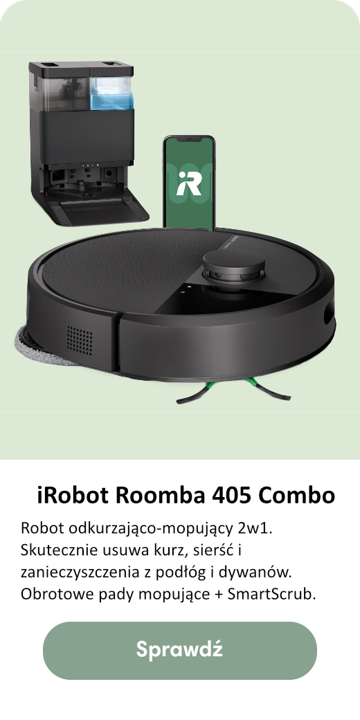 Zaawansowany robot odkurzający iRobot Roomba 405 Combo z funkcją prania i suszenia padów mopuących