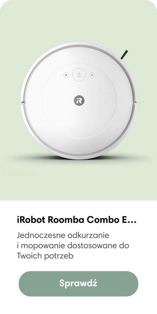 Skuteczny robot odkurzająco-mopujący 2 w 1 iRobot Roomba Combo Essential dostępny w kolorze białym i czarnym