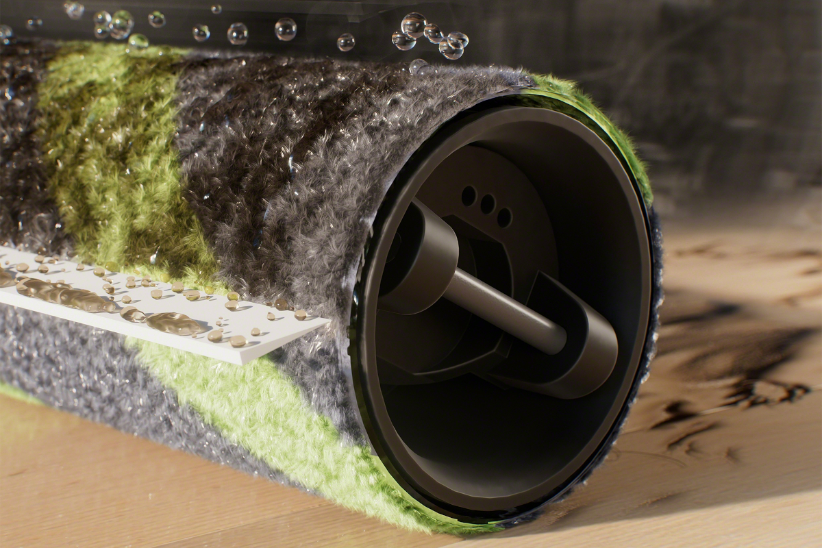 Wałek mopujący PowerSpin w akcji