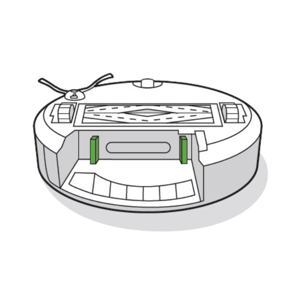 czyszczenie czujników zapełnienia pojemnika roomba