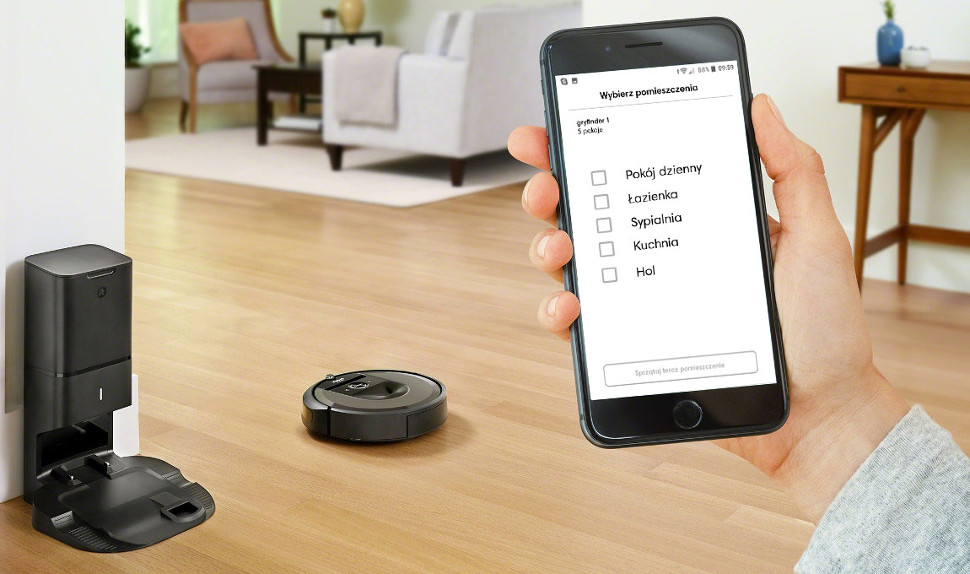 Działanie aplikacji irobot HOME