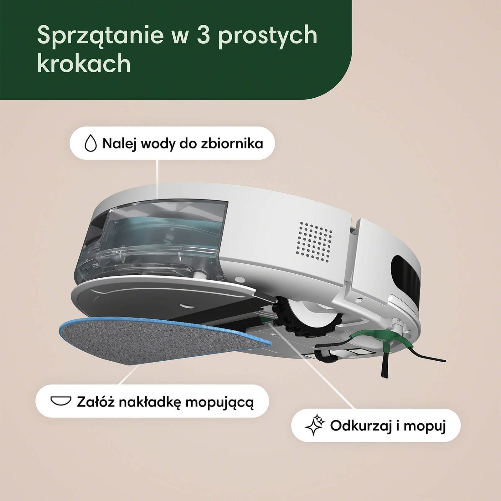 Robot odkurzająco-mopujący Roomba Combo Essential - Sklep iRobot