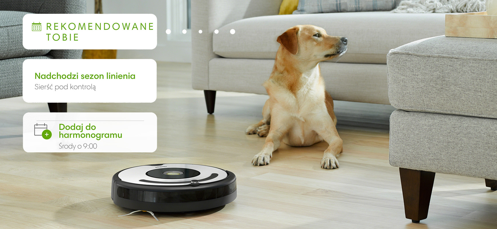iRobot Roomba serii 600 personalizowane sugestie sprzątania