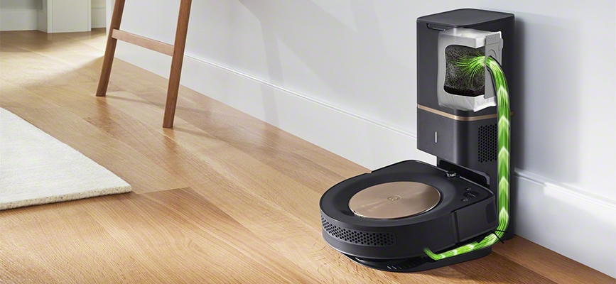 Robot sprzątający iRobot Roomba s9+ ze stacją Clean Base z funkcją automatycznego usuwania brudu
