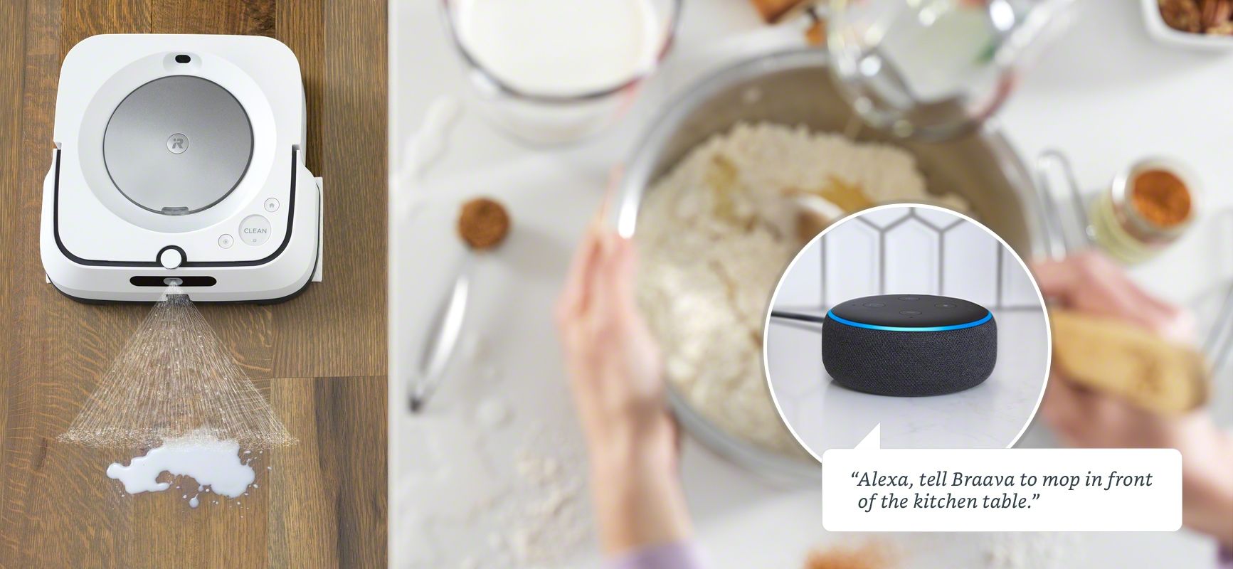 iRobot Braava jet m6 współpracuje z asystentami głosowymi