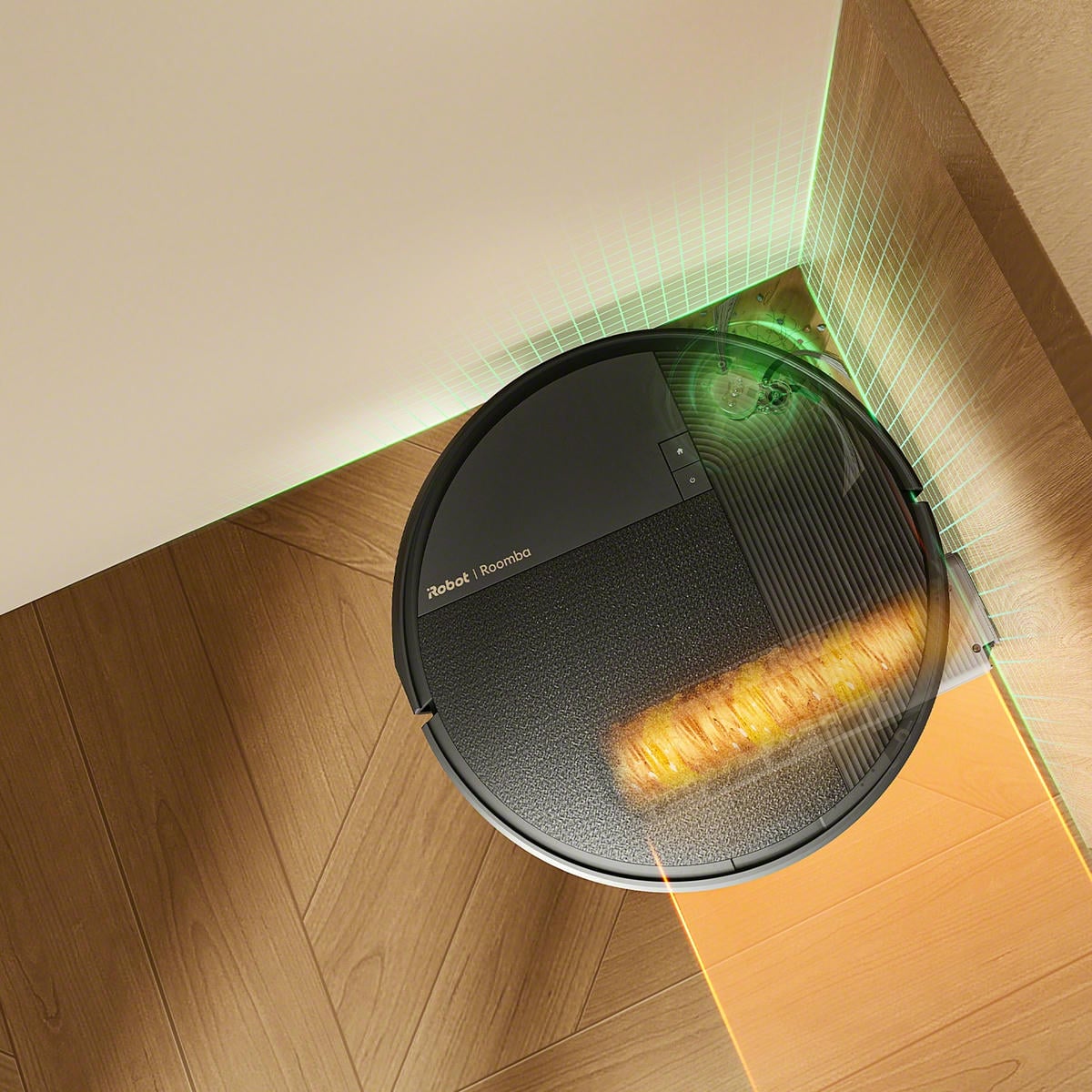 Roomba Plus 615 Combo sprząta przy ścianach i w narożnikach