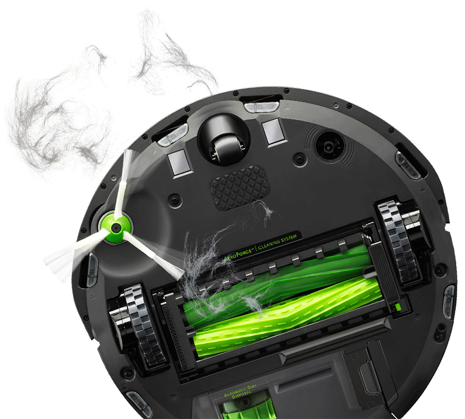 roomba bottom with pet hair